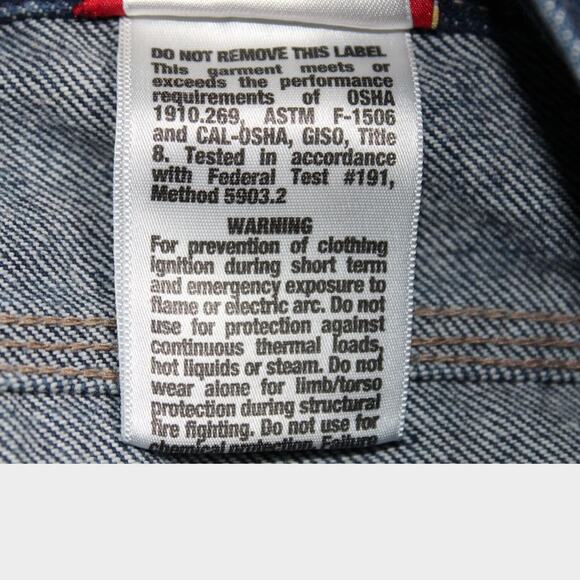 Dickies Jeans Sz 36x30 Work Flame Retardant Reflective Strip on Leg Safety Pants - Picture 8 of 9